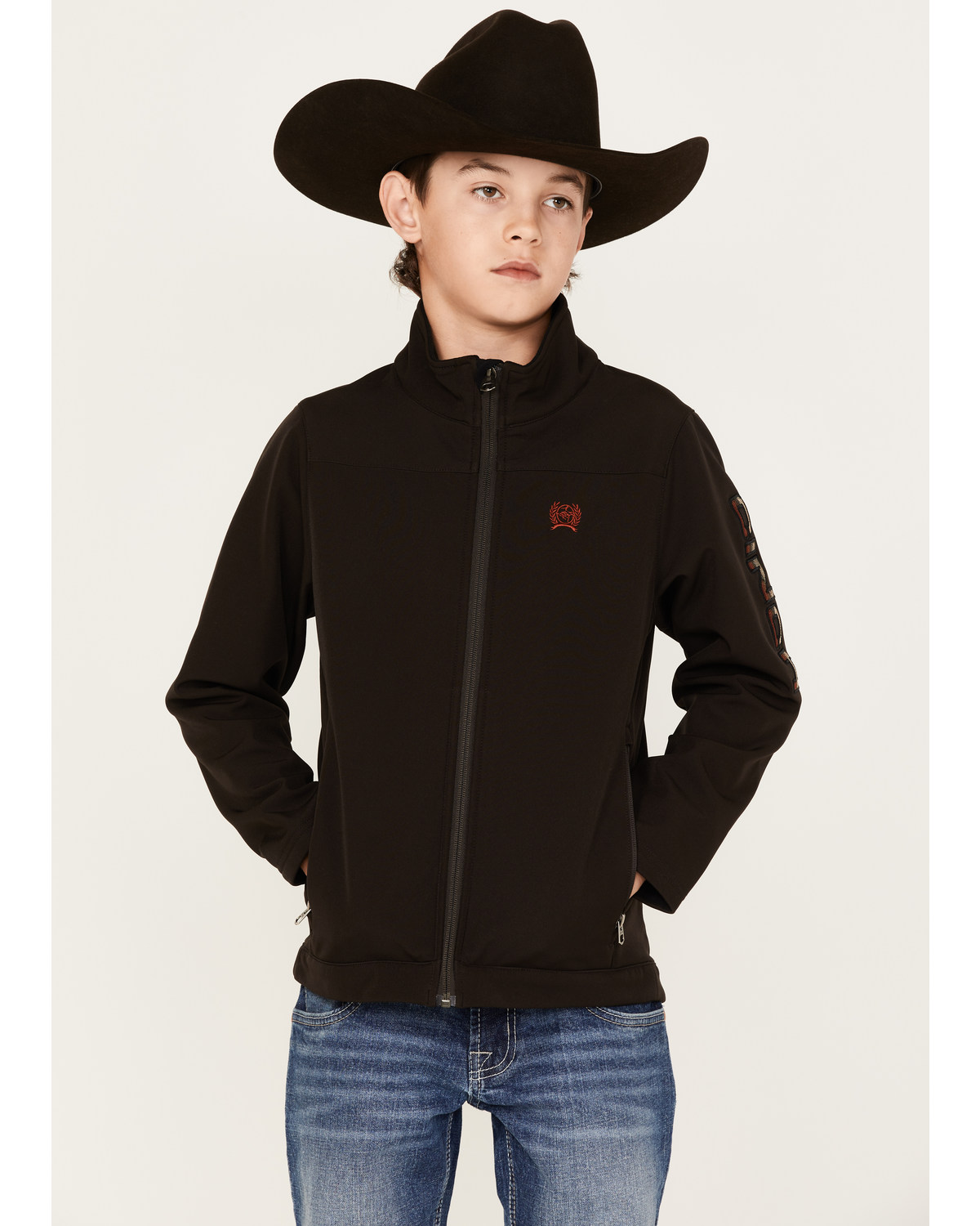 Cinch Boys' Logo Bonded Softshell Jacket