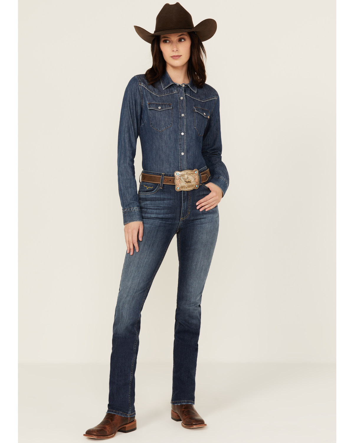 Kimes Ranch Women's Dark Wash Sarah Slim Bootcut Jeans