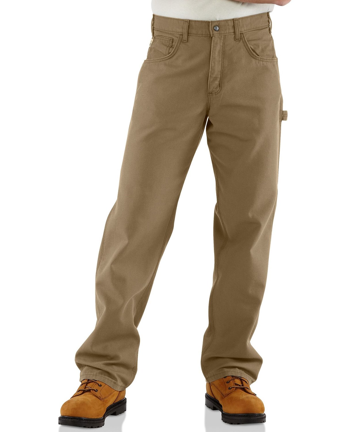 relaxed fit khaki work pants