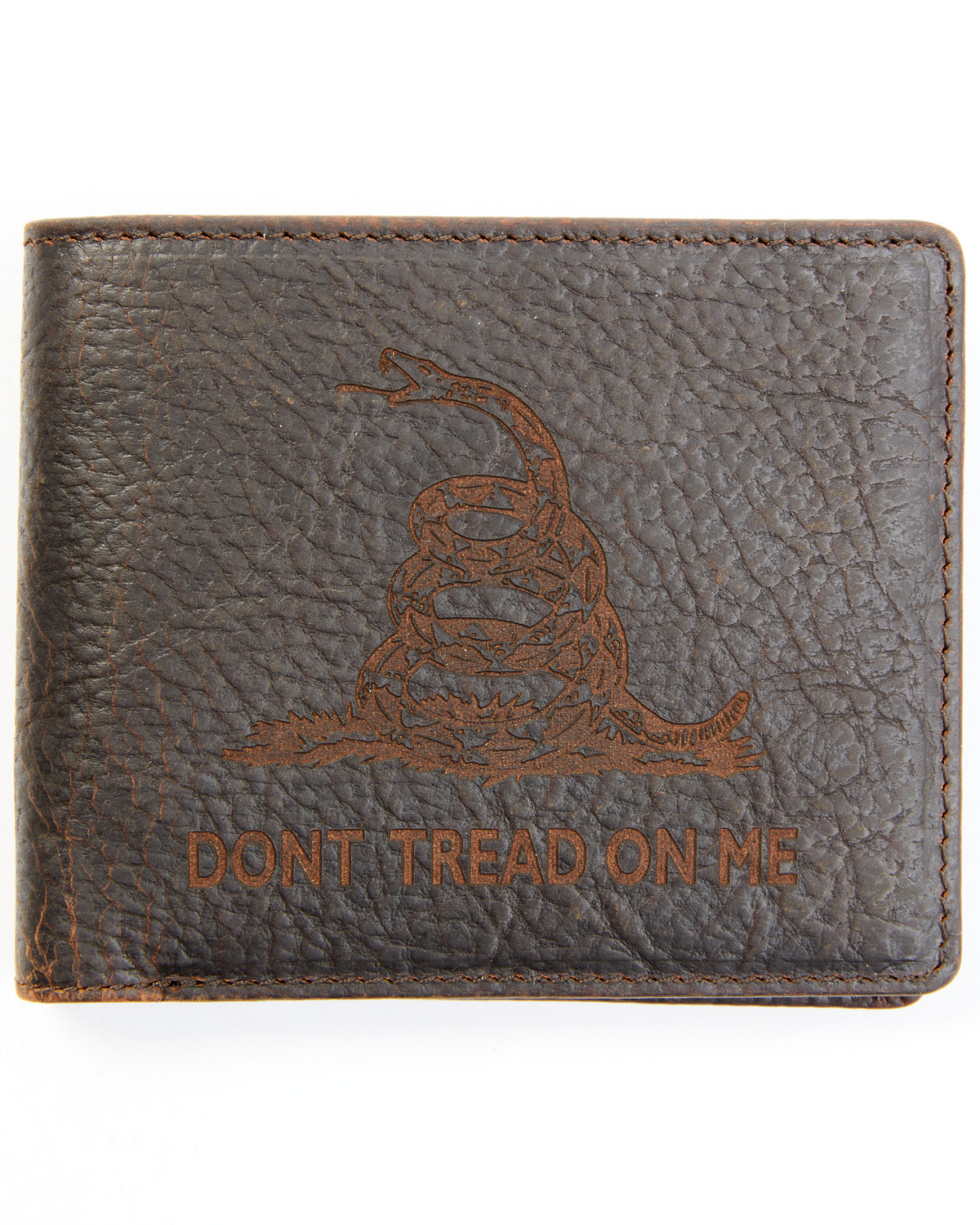 Cody James Men's Brown Don't Tread on Me Bifold Wallet