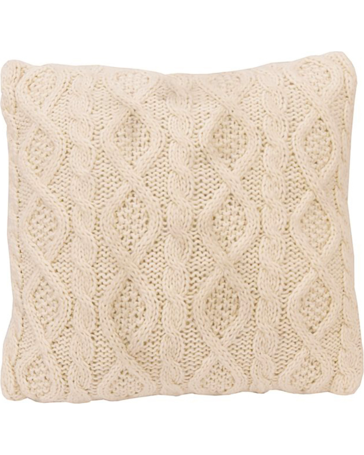 HiEnd Accents Cream Cable Knit Pillow