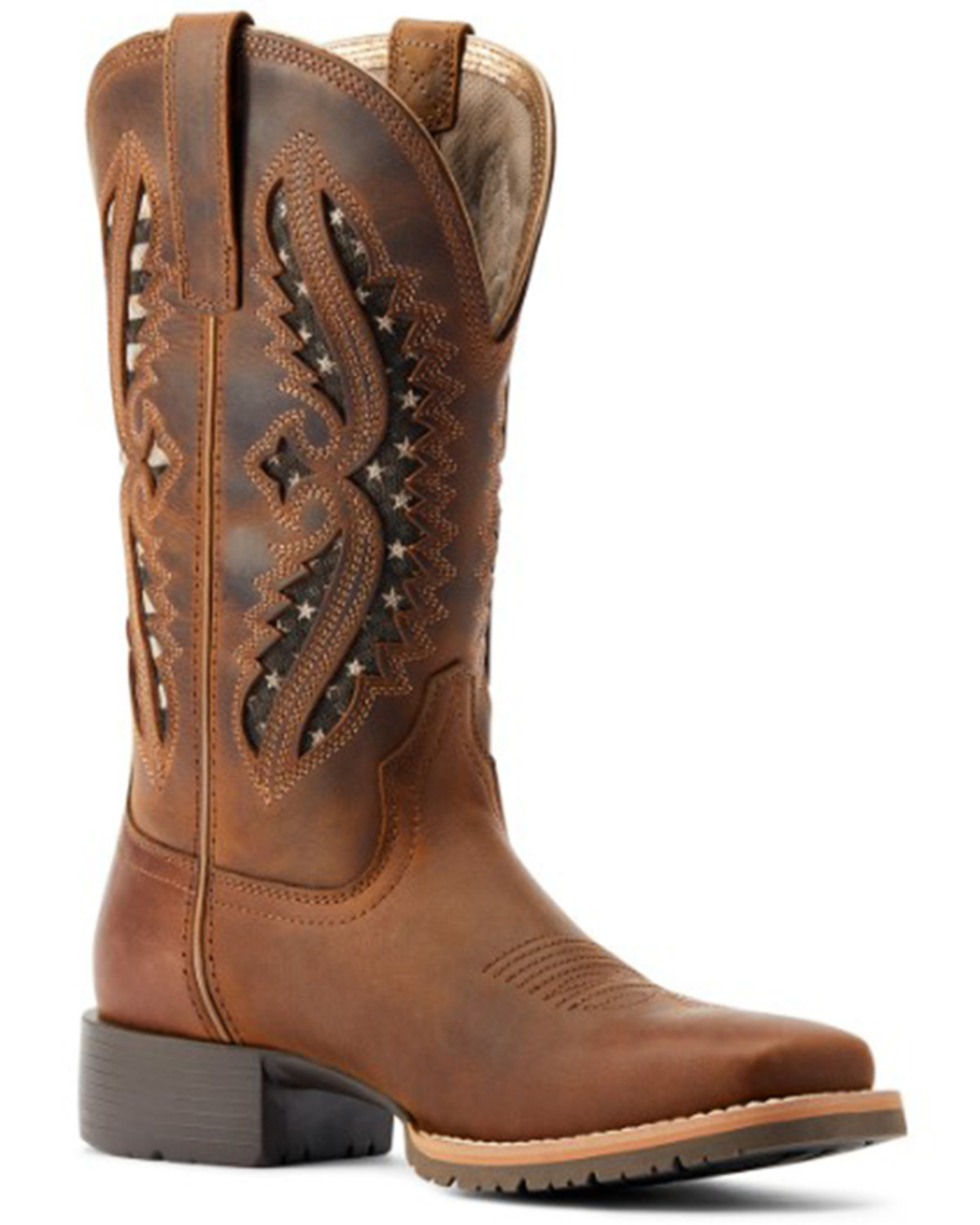 Ariat Women's Hybrid Rancher VentTEK Distressed Western Performance Boots - Broad Square Toe