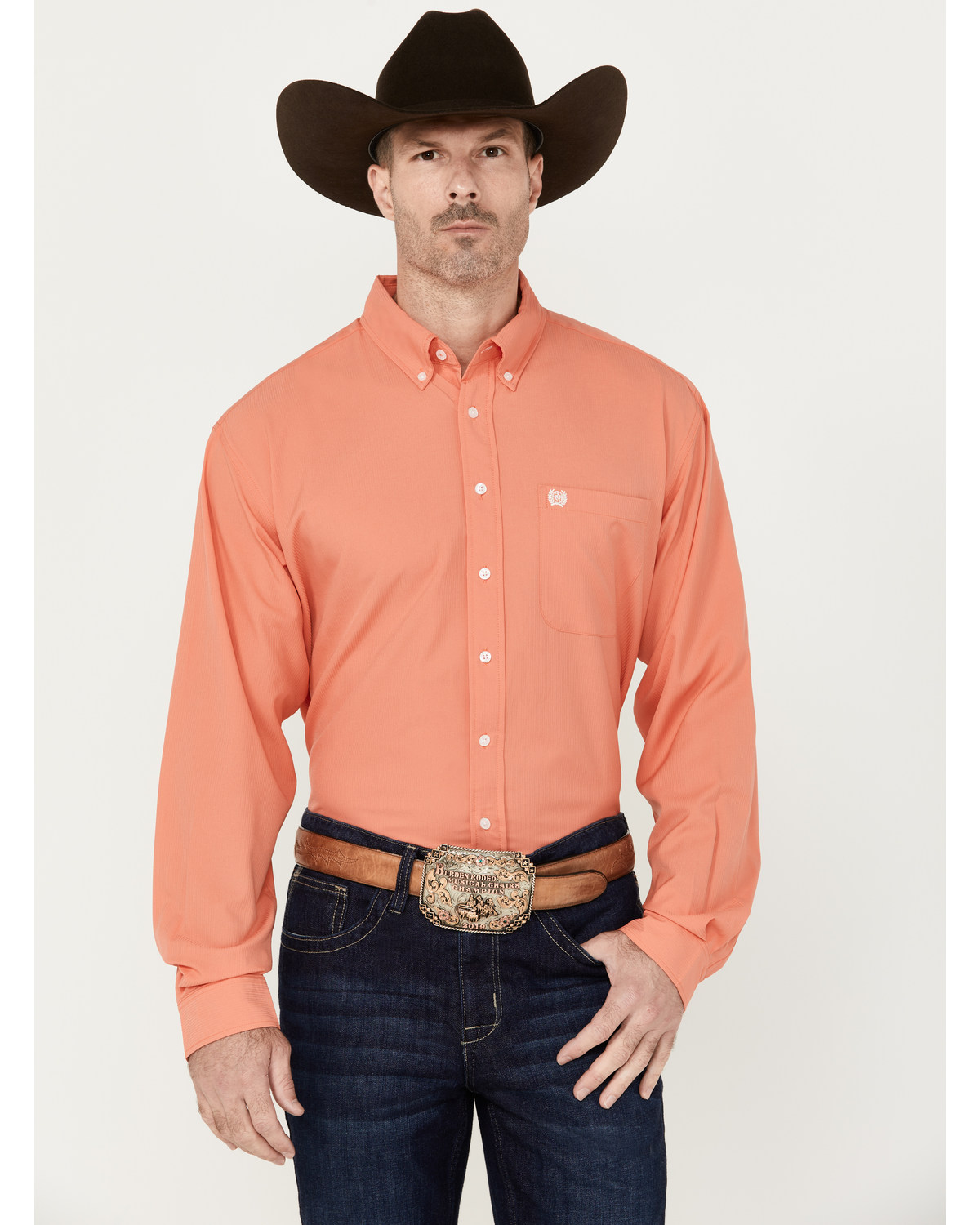 Cinch Men's Solid Long Sleeve ARENAFLEX Button-Down Western Shirt