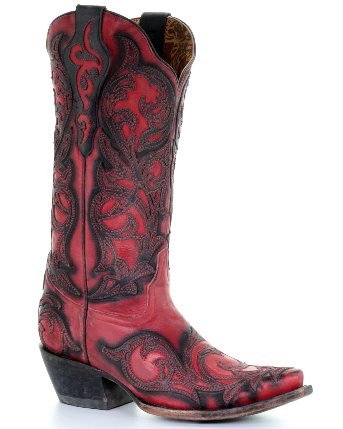 red black cowboy boots