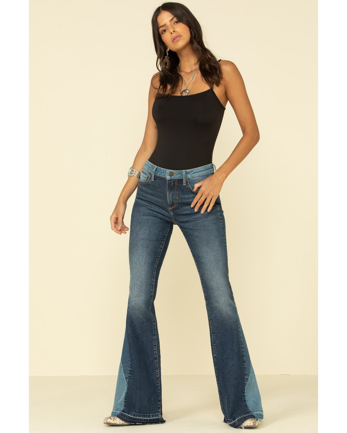 Driftwood Women's Medium Wash Patchwork 