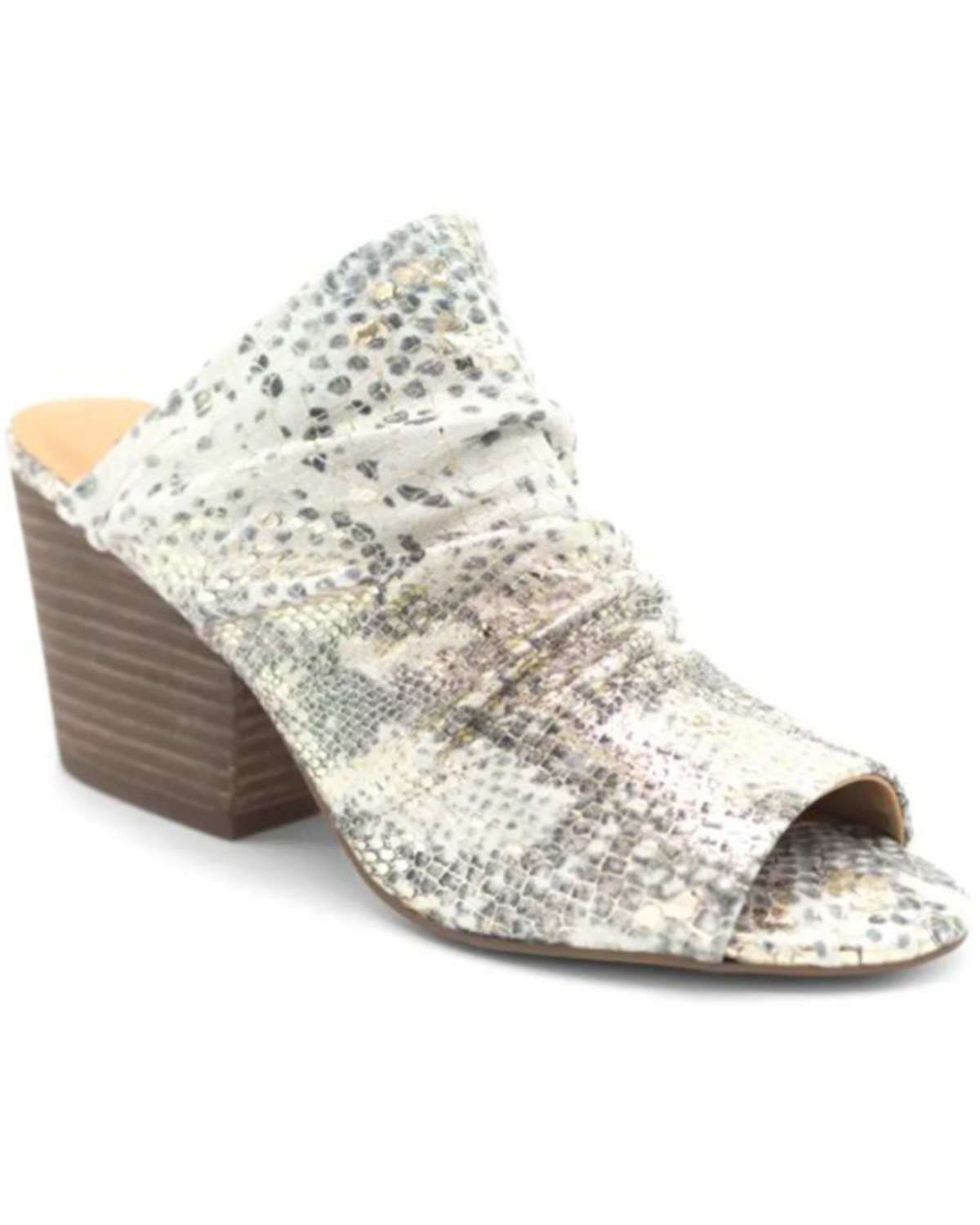 Golo Shoes Women's Landon Snake Print Open Toe Mule