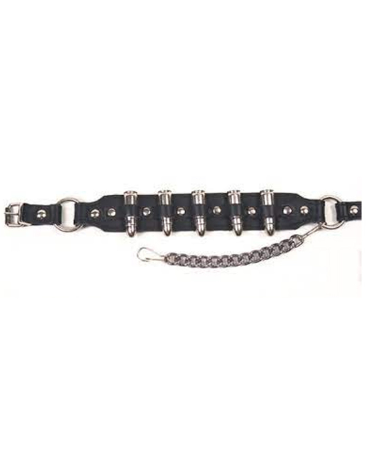 Almax Silver Bullet Chain Leather Boot Strap