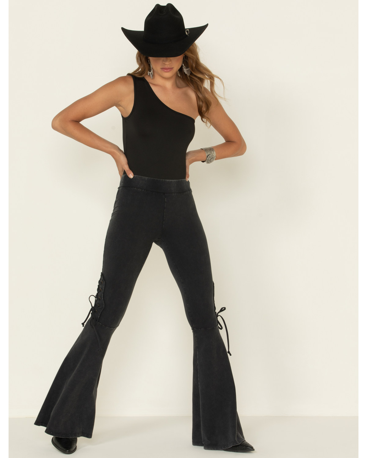 womens black bell bottoms