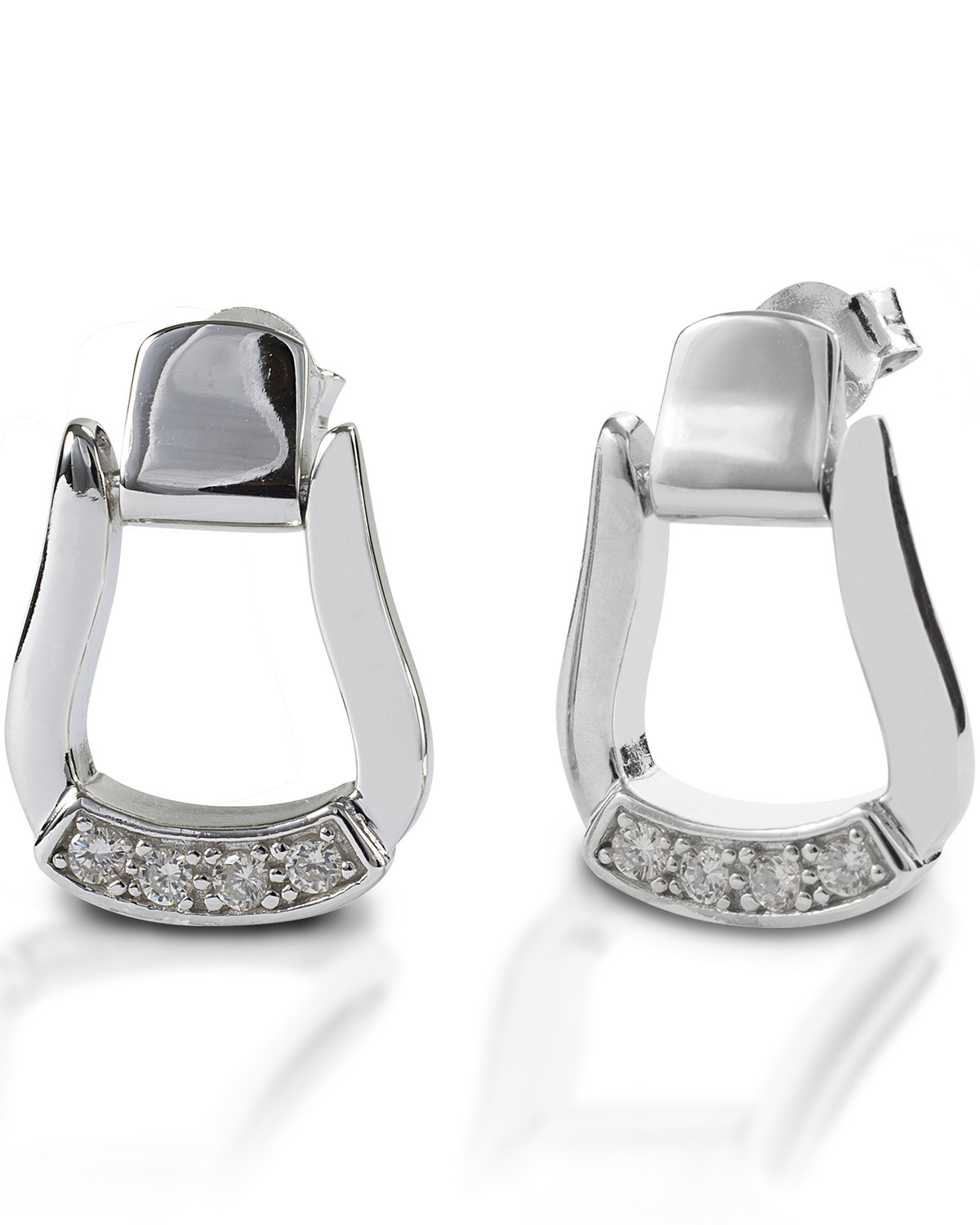 Kelly Herd Women's Oxbow Stirrup Post Back Earrings