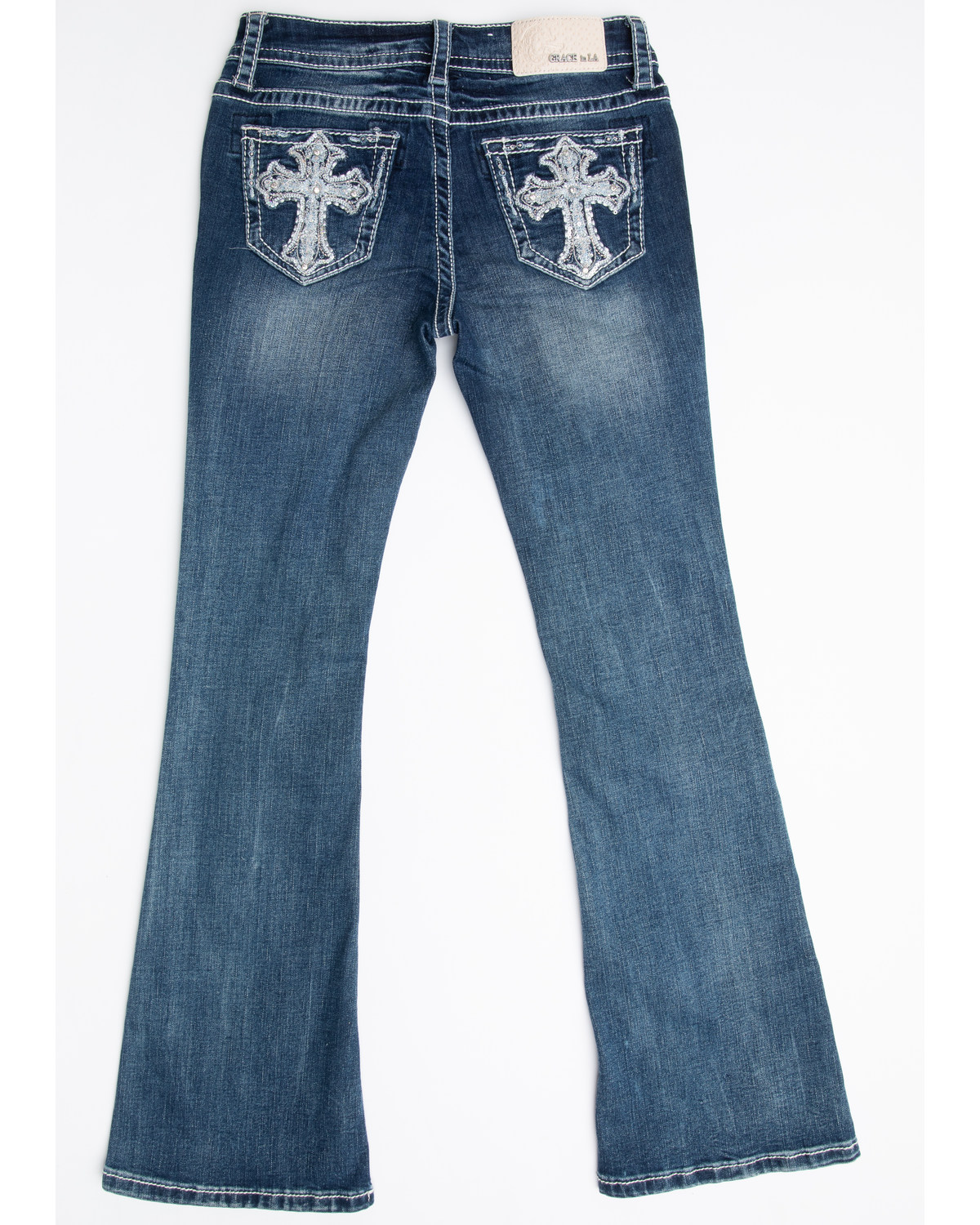 Grace in LA Girls' Medium Cross Bootcut Jeans | Boot Barn