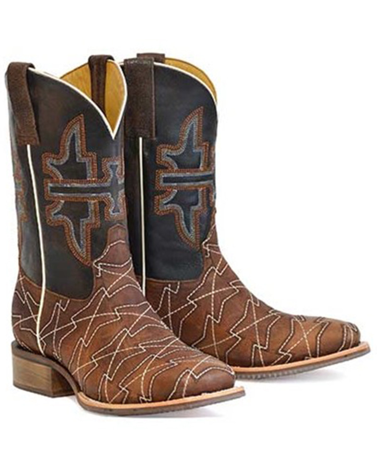Tin Haul Men's Mesquite Western Boots - Broad Square Toe