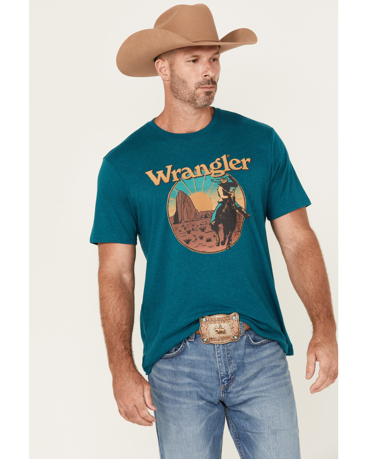Wrangler Men's Scenic Cowboy Short Sleeve Graphic T-Shirt