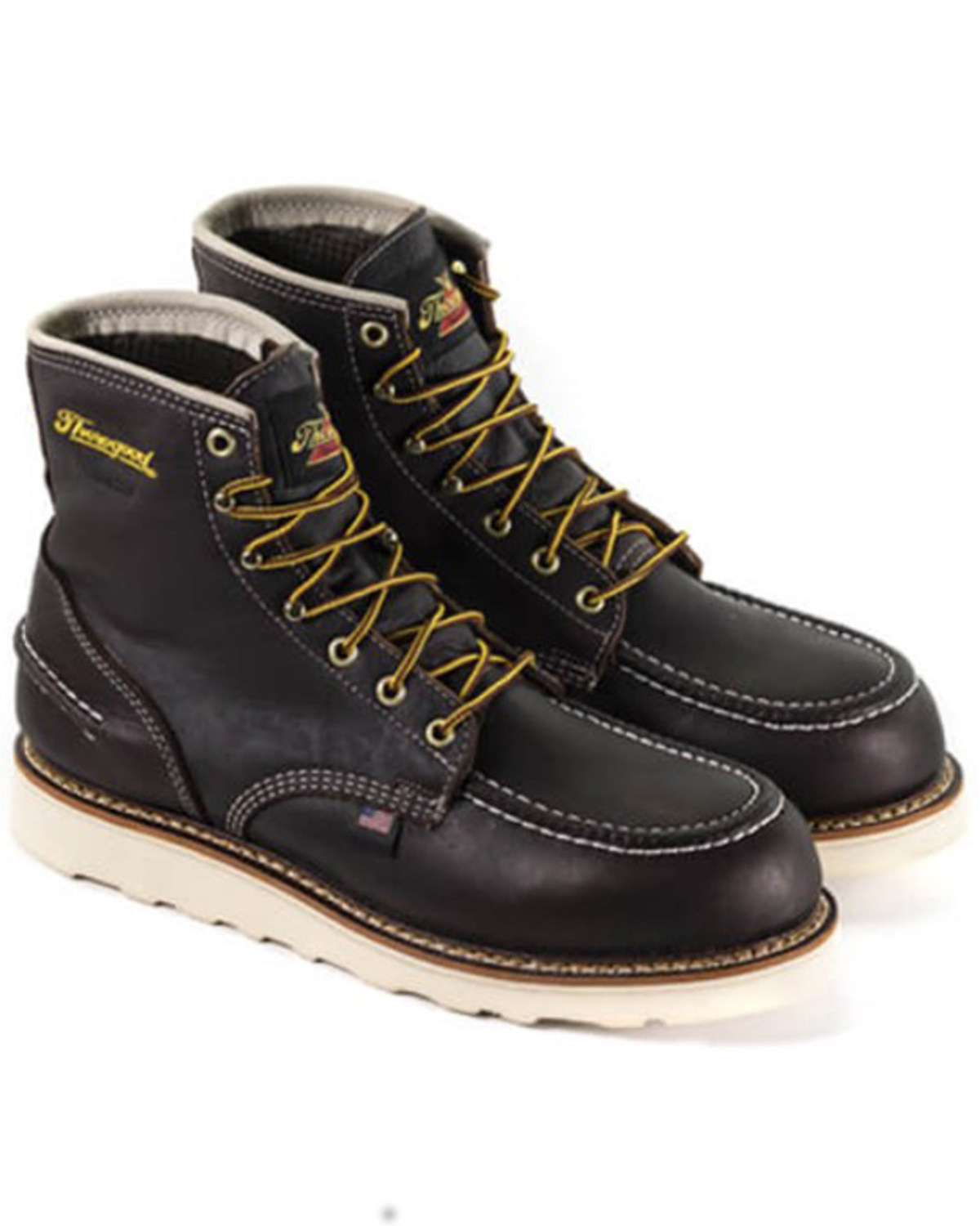 Thorogood Men's 6" Briar Pitstop Waterproof Work Boots - Moc Toe