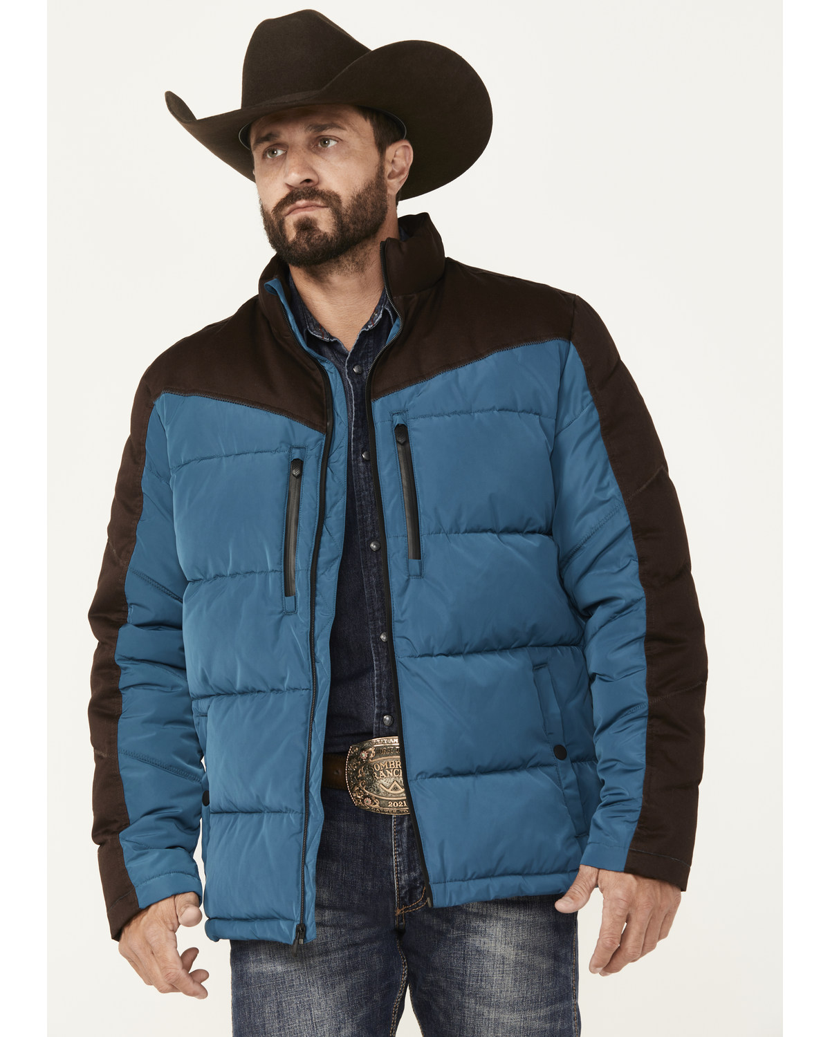 RANK 45® Men's Color Block Puffer Jacket