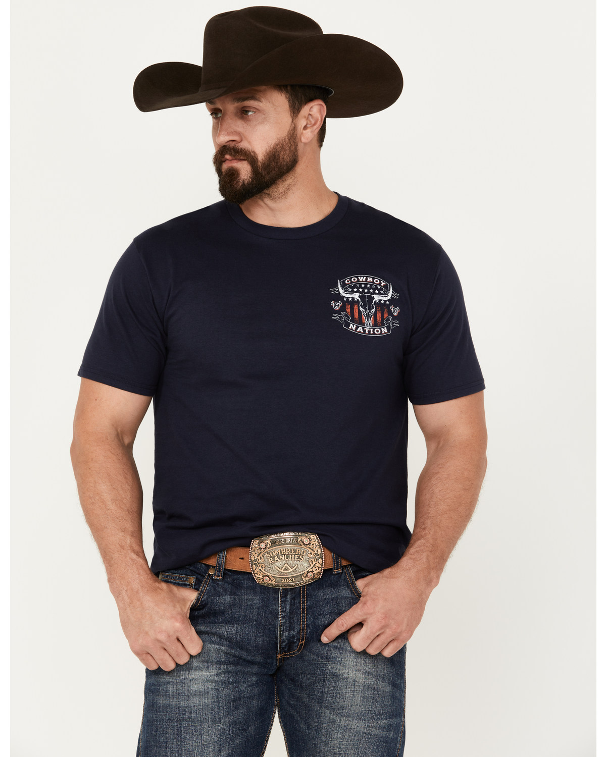 Cowboy Hardware Men's Nation Short Sleeve Graphic T-Shirt