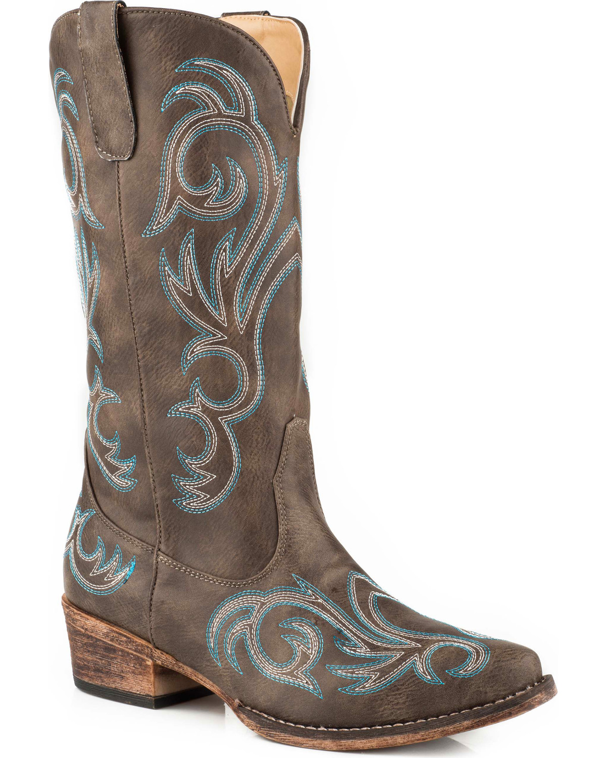 Roper Women's Brown Riley Vintage Western Boots Snip Toe Boot Barn