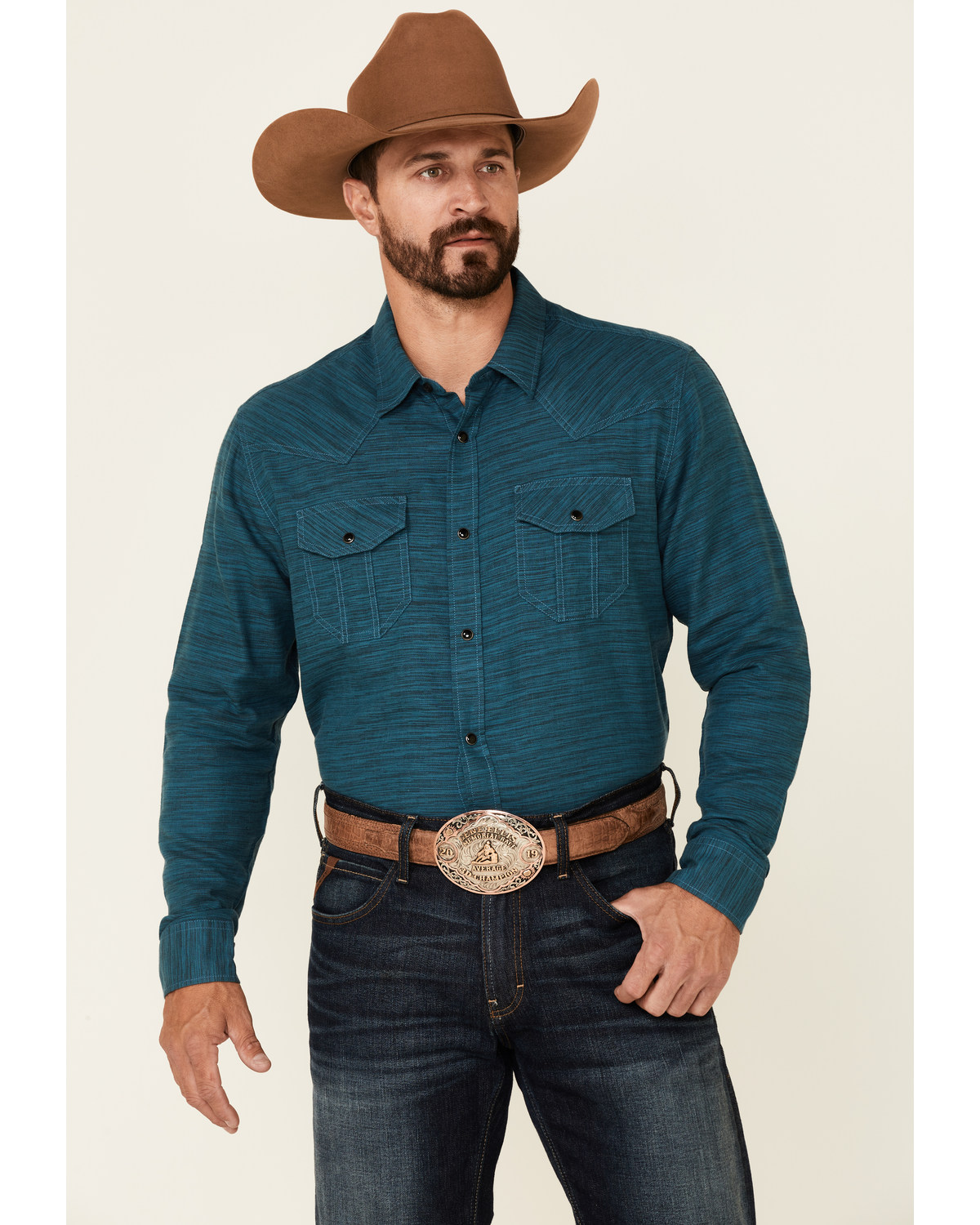 Cody James Men's Ride On Solid Long Sleeve Snap Western Shirt