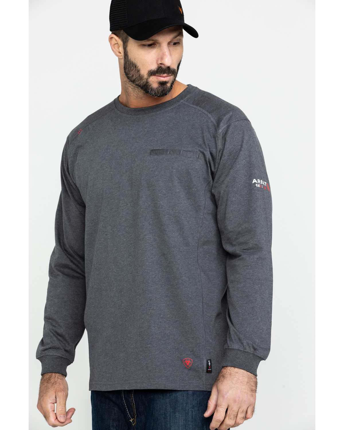 Ariat Men's FR Air Henley Long Sleeve Work Shirt - Tall