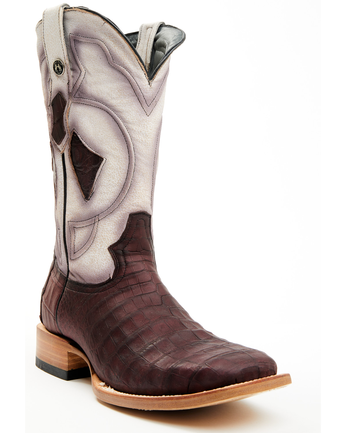 Tanner Mark Men's Exotic Caiman Western Boots - Broad Square Toe
