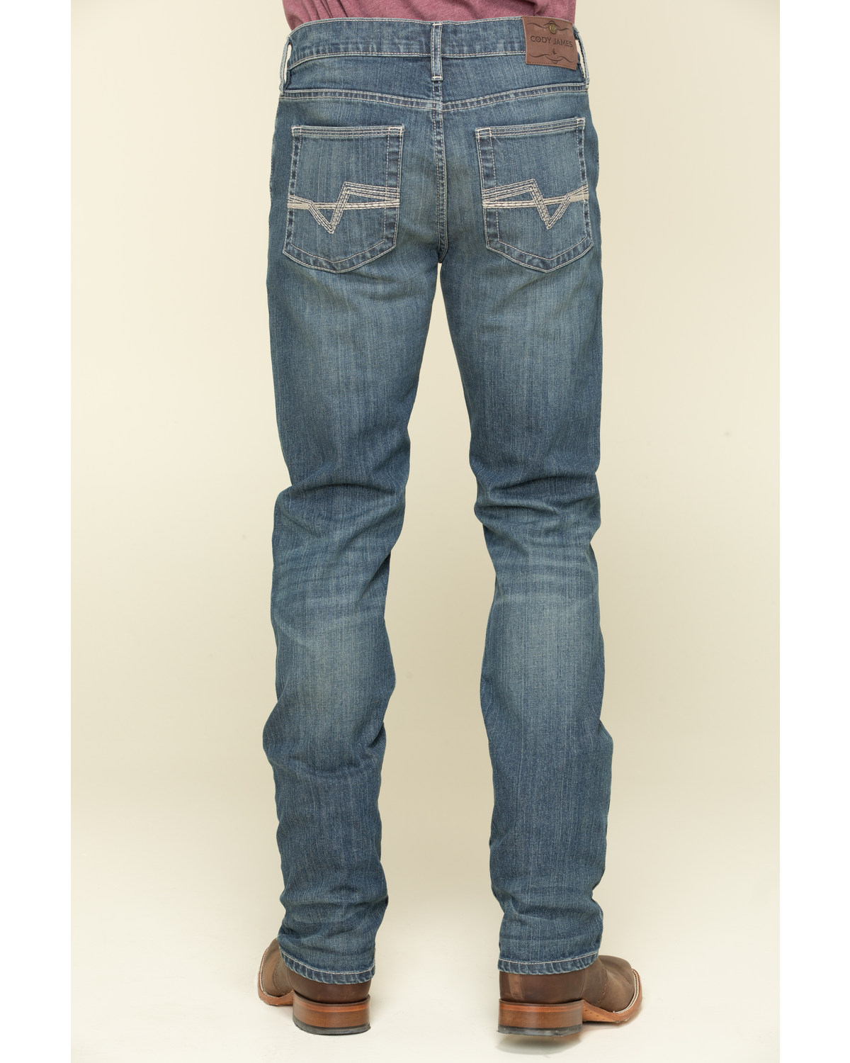 Cody James Men's Stone Cold Medium Wash Slim Straight Stretch Denim Jeans