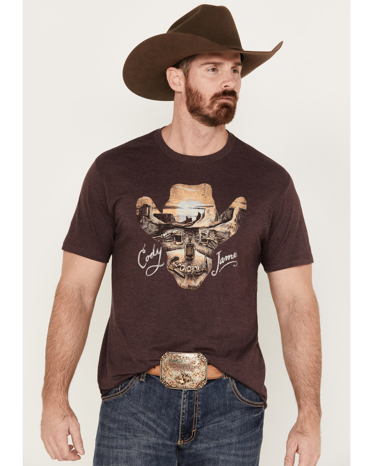 Cody James Men's Skull Scene Short Sleeve Graphic T-Shirt