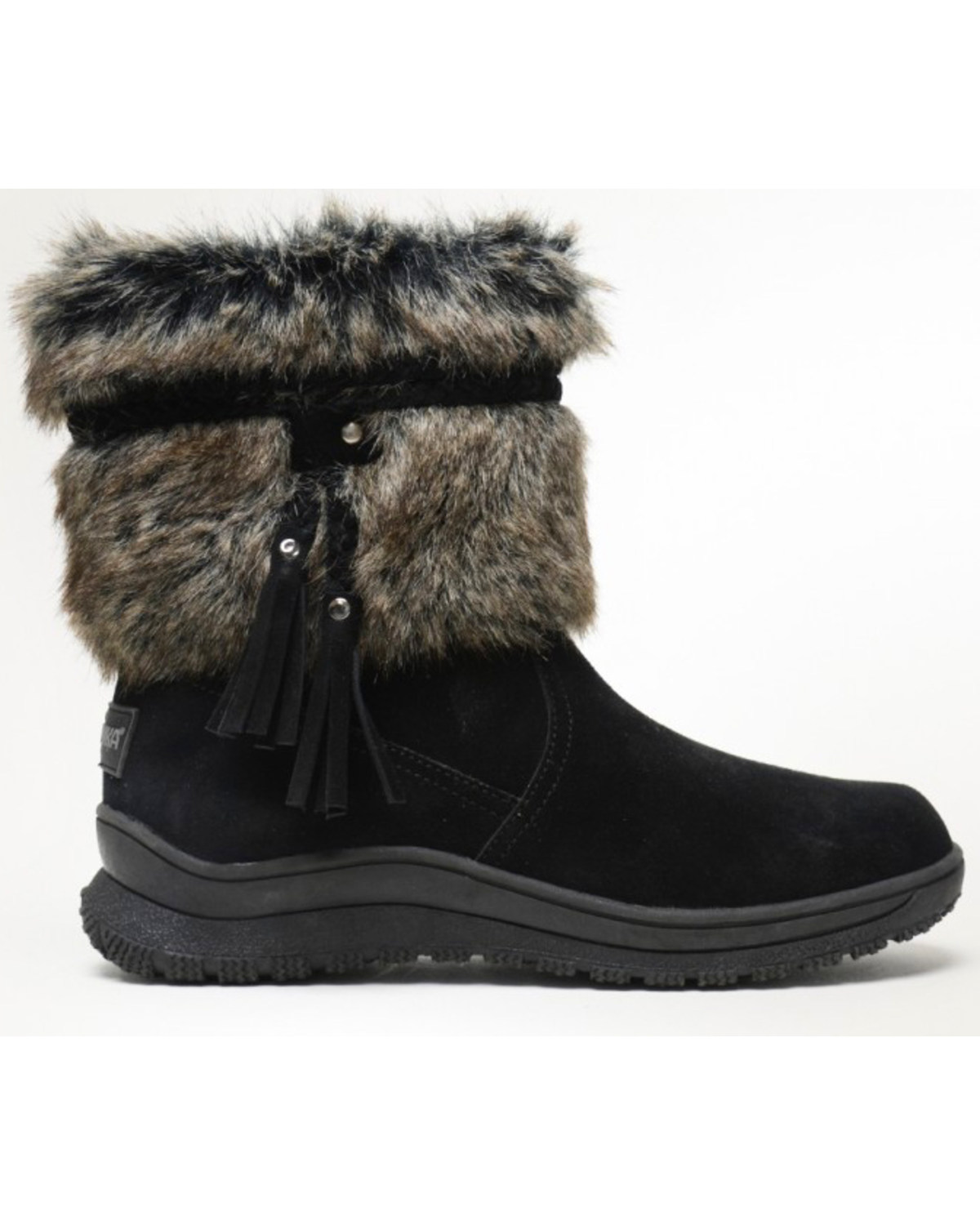 fur boots with strings