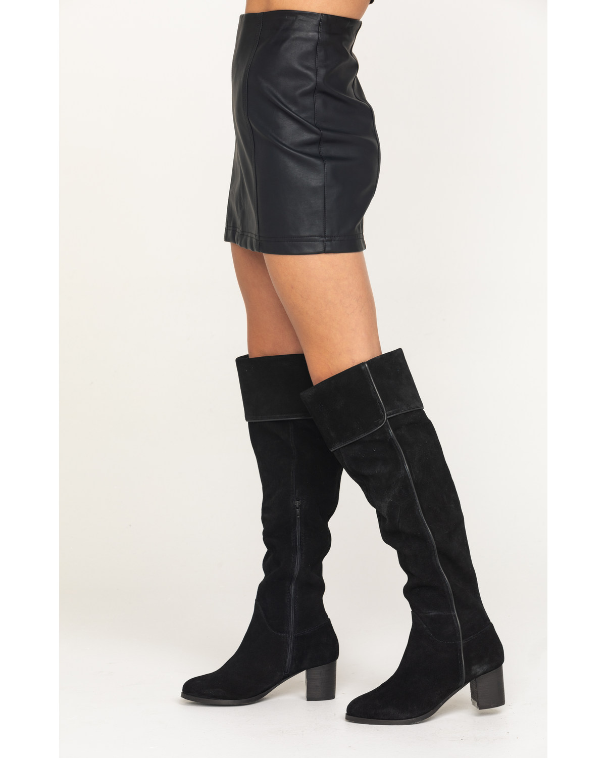 Rock And Roll Cowgirl Women S Black Faux Leather Mini Skirt Boot Barn