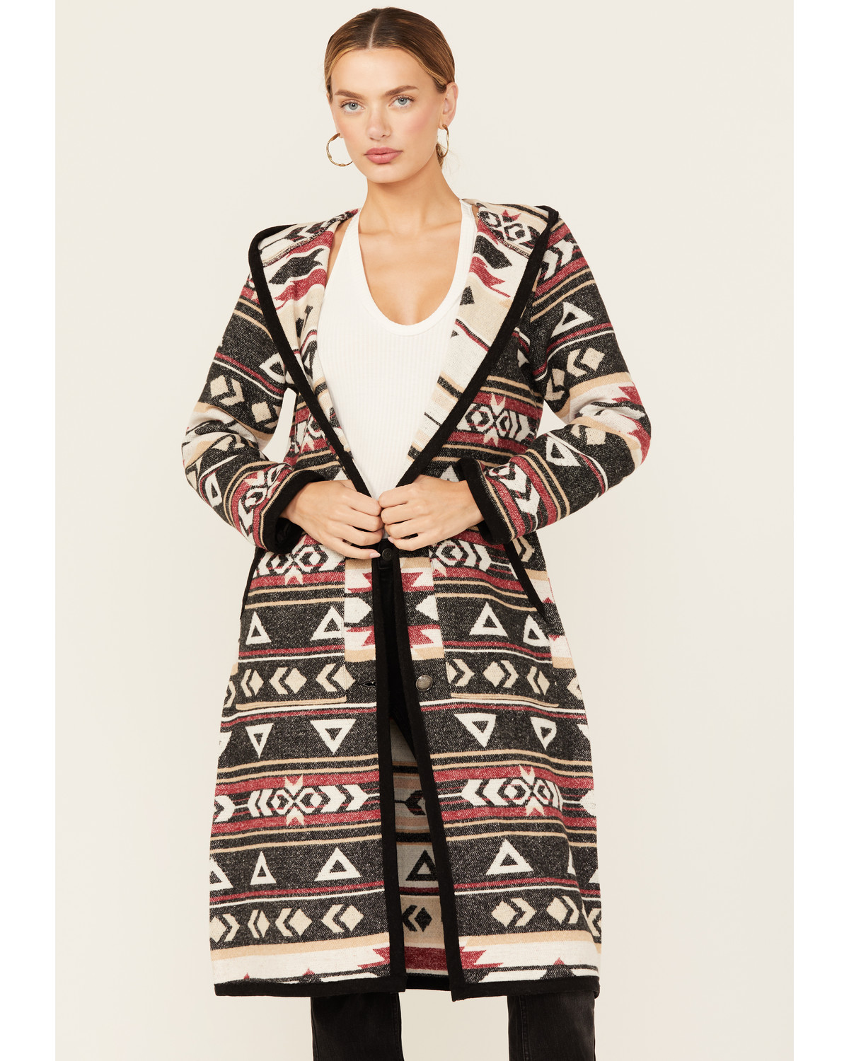 Cripple Creek Women's Southwestern Print Hooded Duster