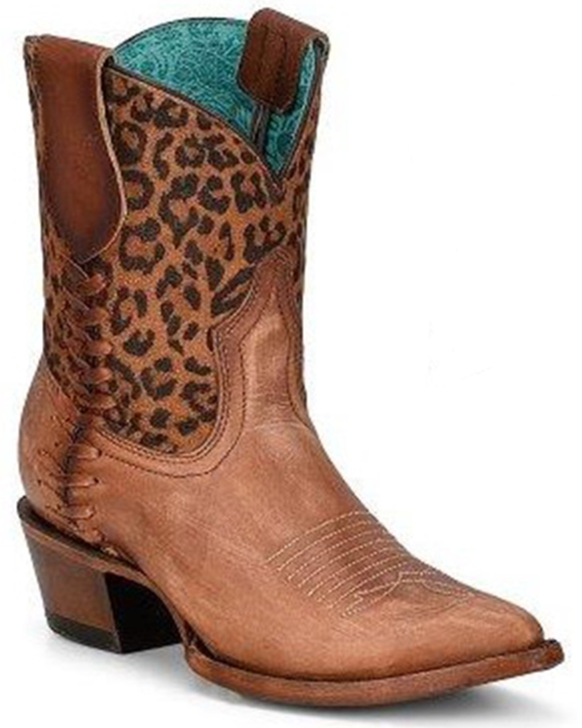 Corral Women's Leopard Print Western Booties - Pointed Toe