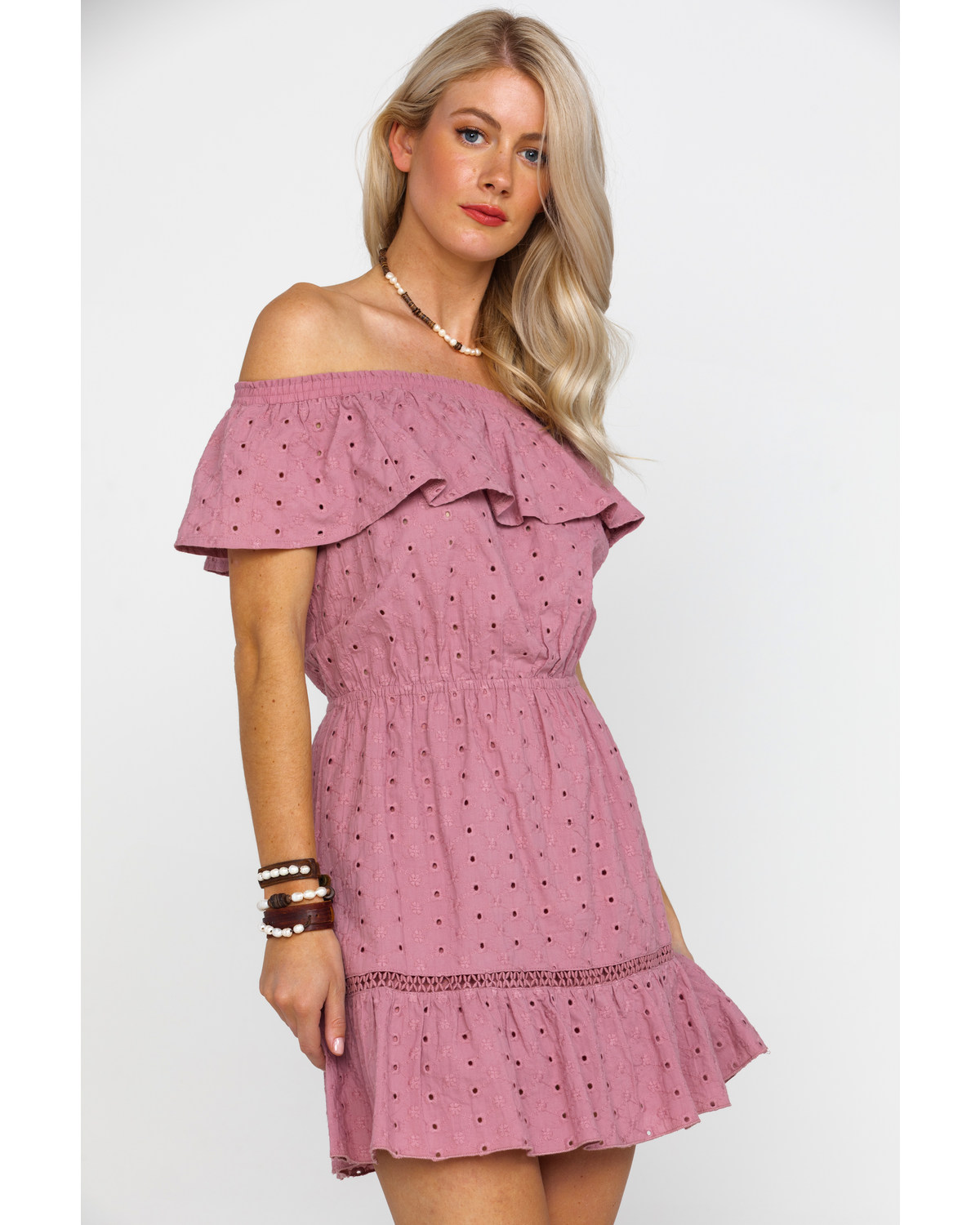 ruffle eyelet dress