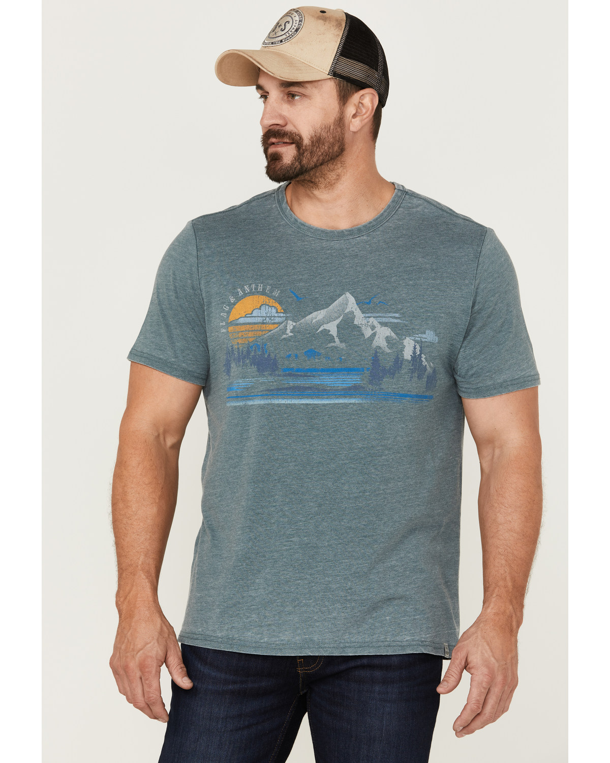 Flag & Anthem Men's Scenic Mountain Burnout Graphic T-Shirt