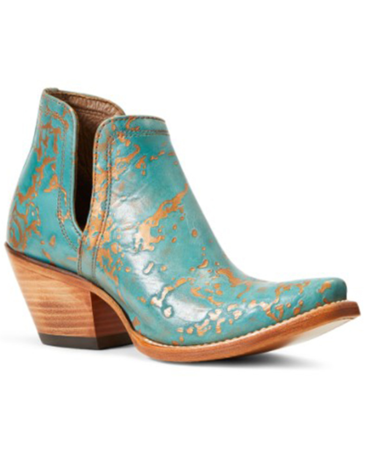 Ariat Women's Dixon Turquoise Patina Fashion Booties Snip Toe Boot Barn