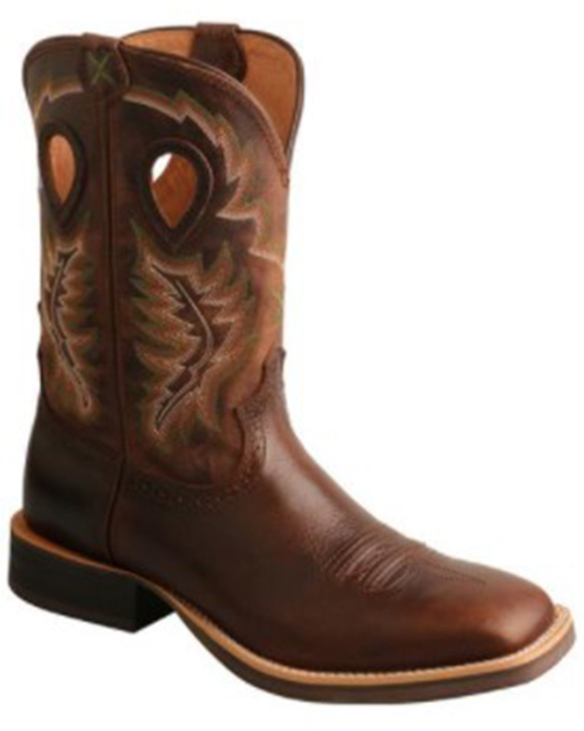 Twisted X Men's Brown Ruff Stock Western Boots - Square Toe