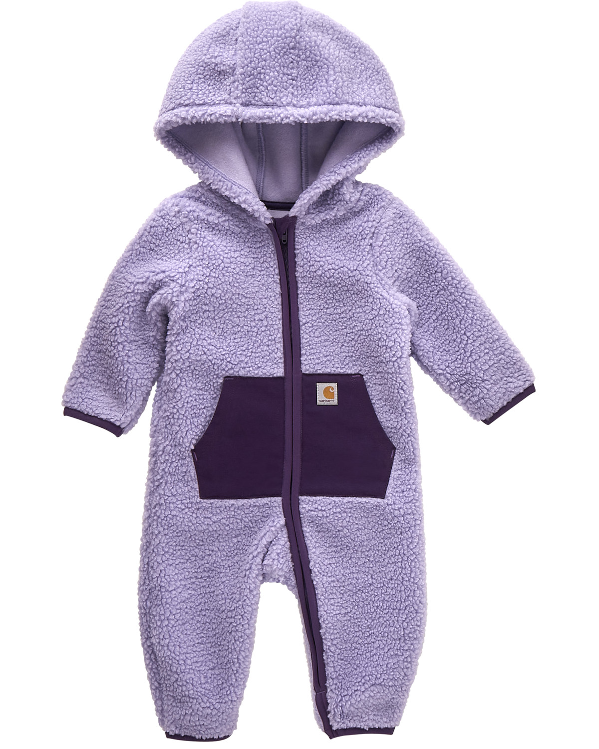 Carhartt Infant Girls' Sherpa Zip Front Hooded Coverall