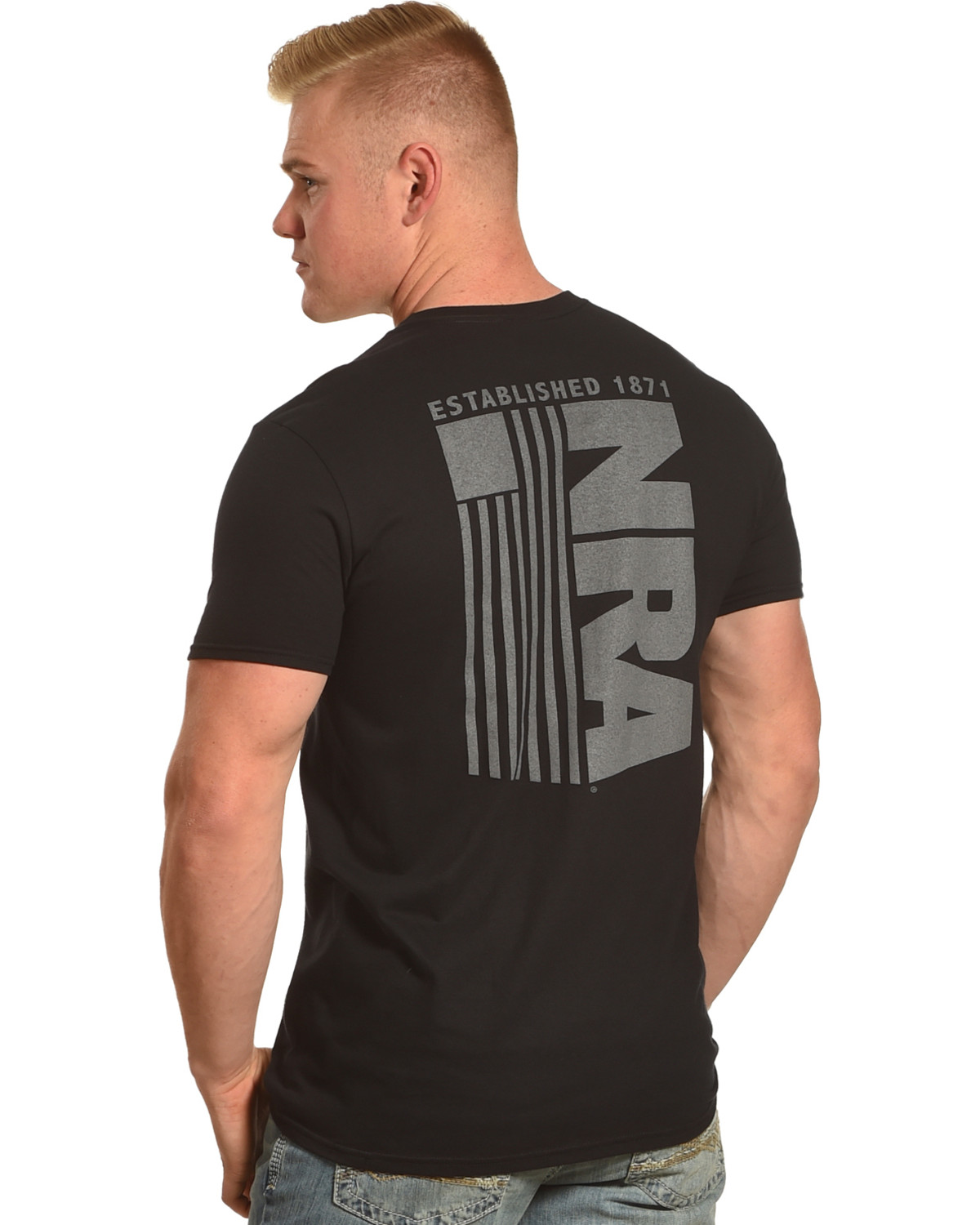 NRA Men's Tactical Flag Short Sleeve Graphic T-Shirt