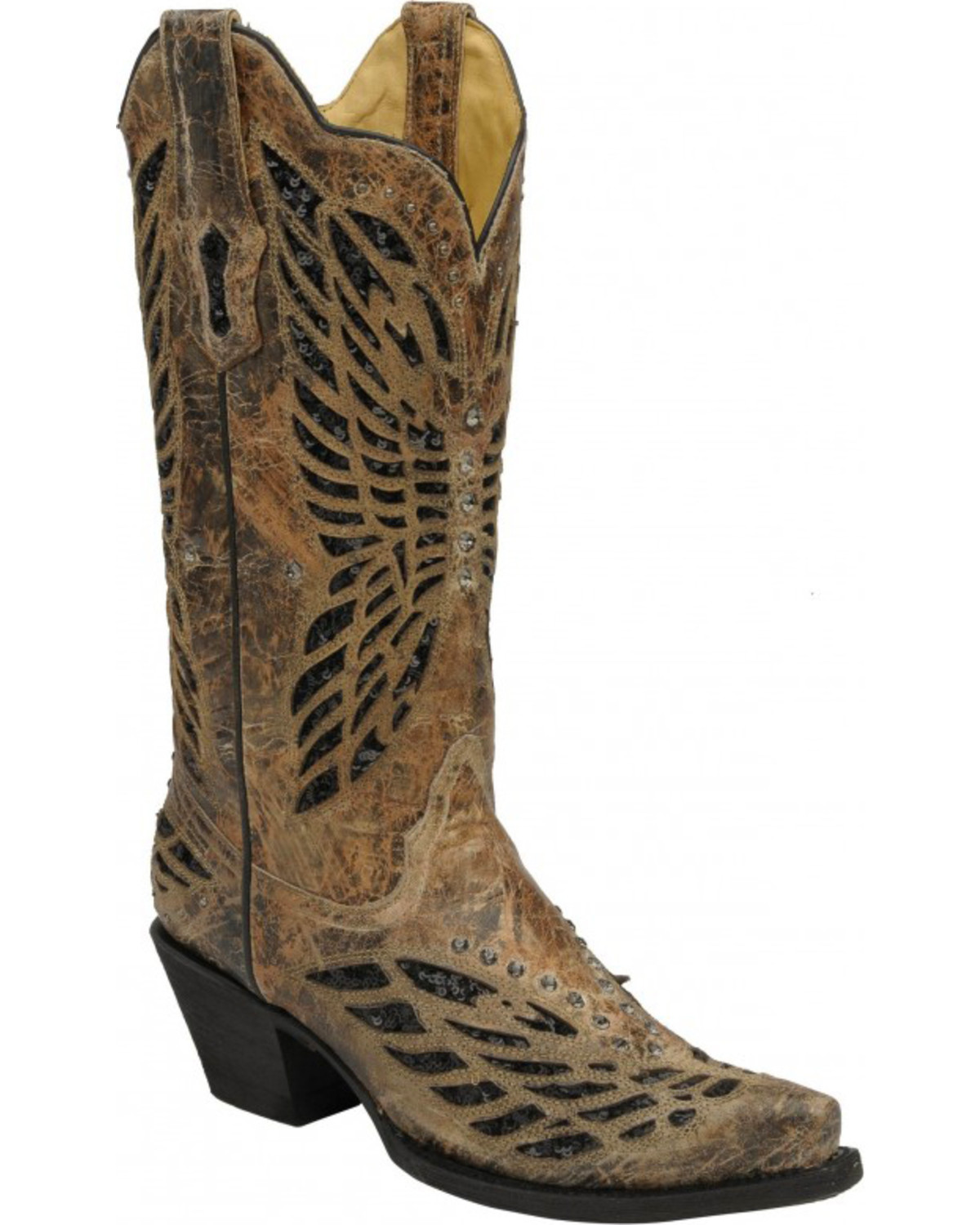 womens butterfly cowboy boots