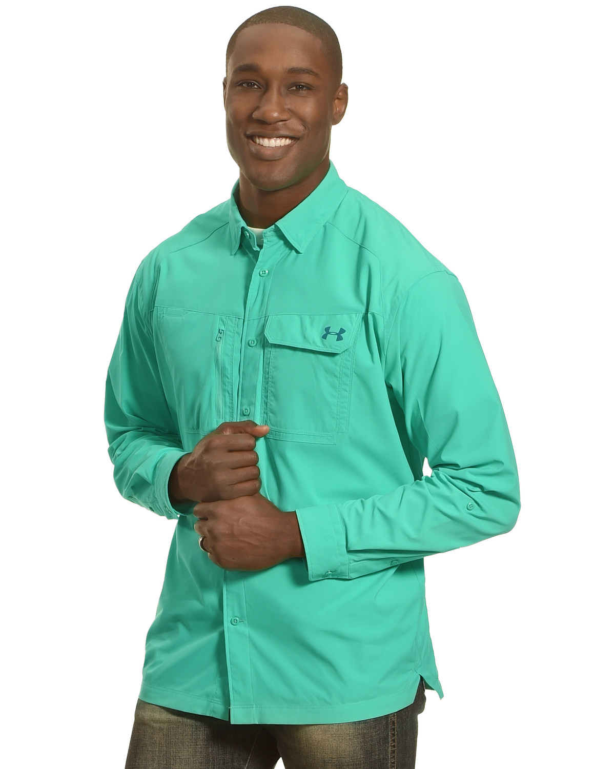 under armour blue long sleeve shirt