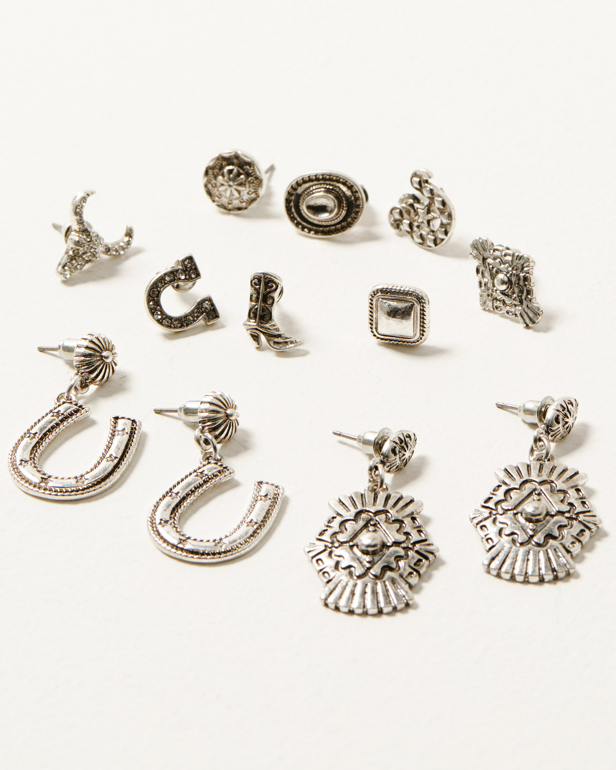 Idyllwind Women's Amesley Cove Antique Silver Earring Set - 10 Piece