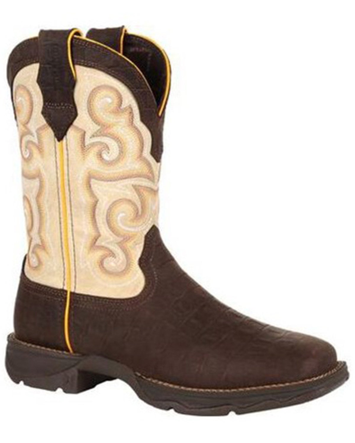 cream western boots