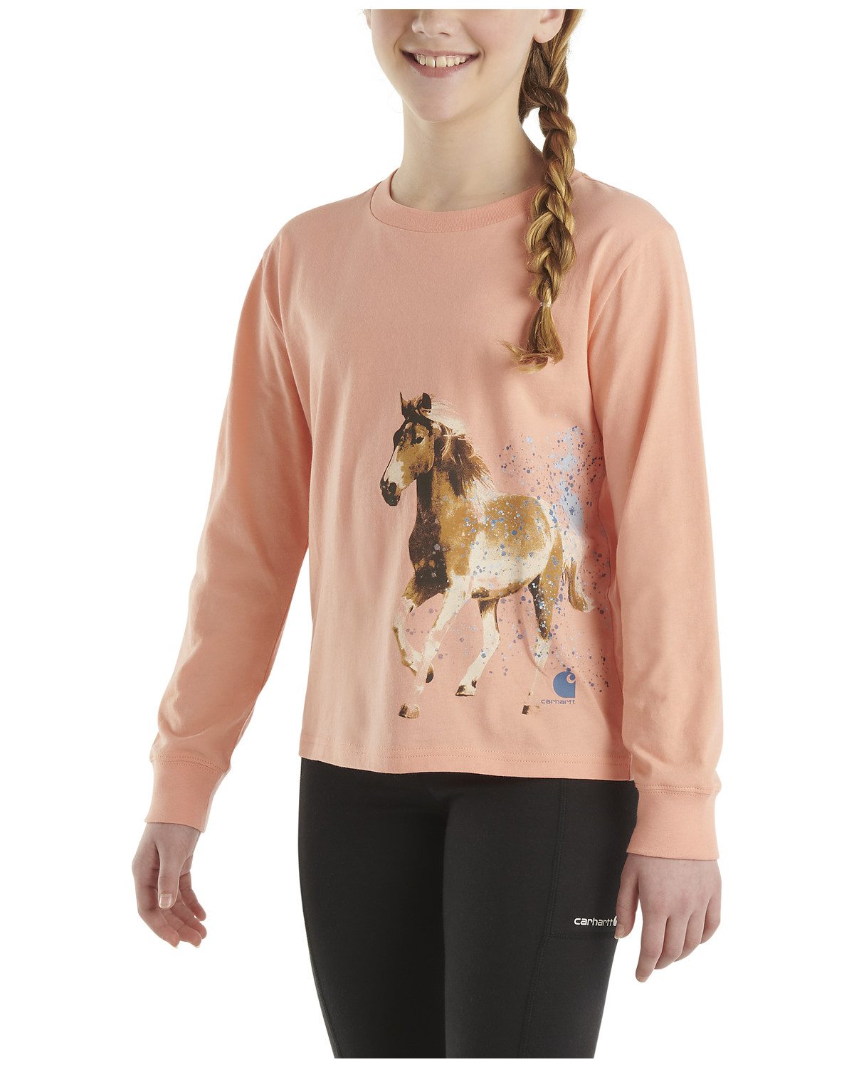 Carhartt Toddler Girls' Running Horse Long Sleeve Graphic Tee