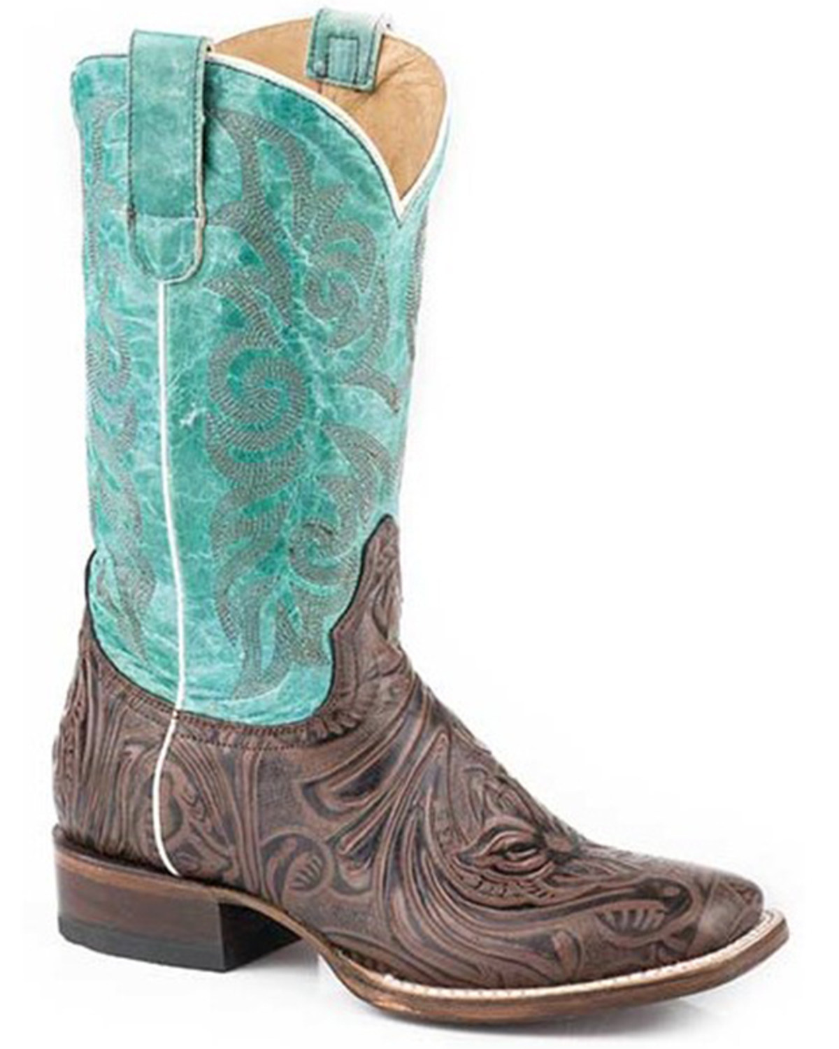 Roper Women's Florence Embossed Vamp Performance Western Boots - Square Toe