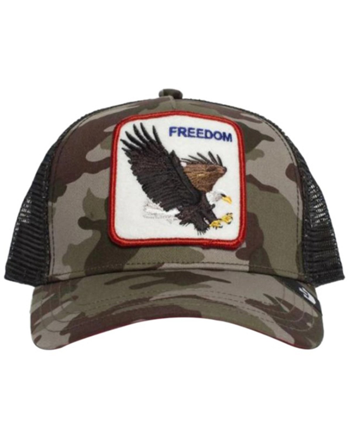 Goorin Bros Men's Camo Print Freedom Eagle Patch Mesh-Back Trucker Cap