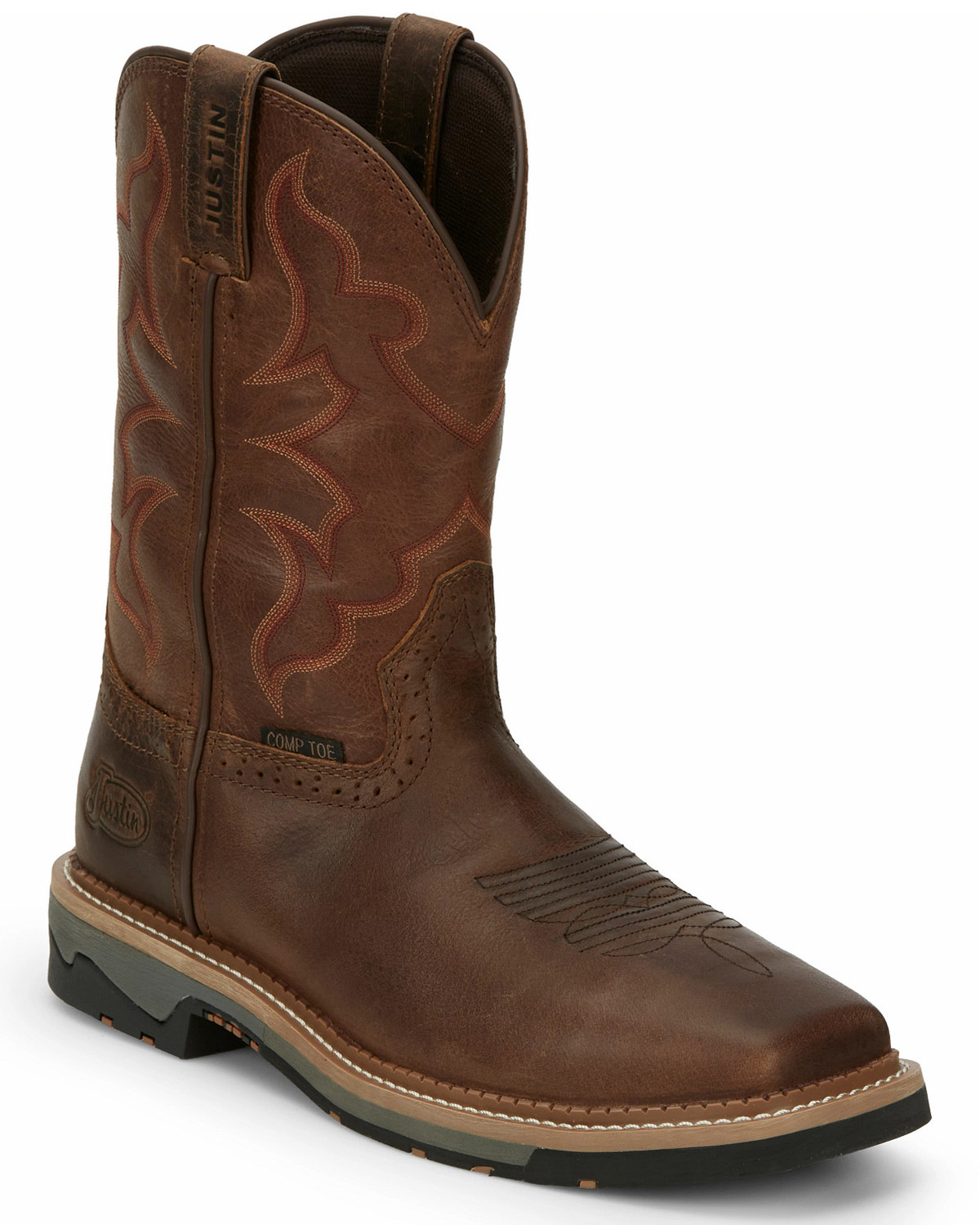 Justin Men's Carbide Western Work Boots - Composite Toe