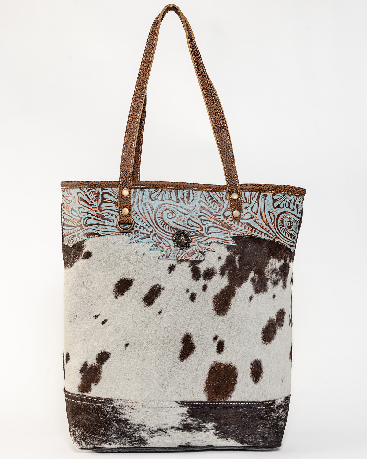 Myra Bag Women's Sooty Specks Canvas & Hair-On Tote