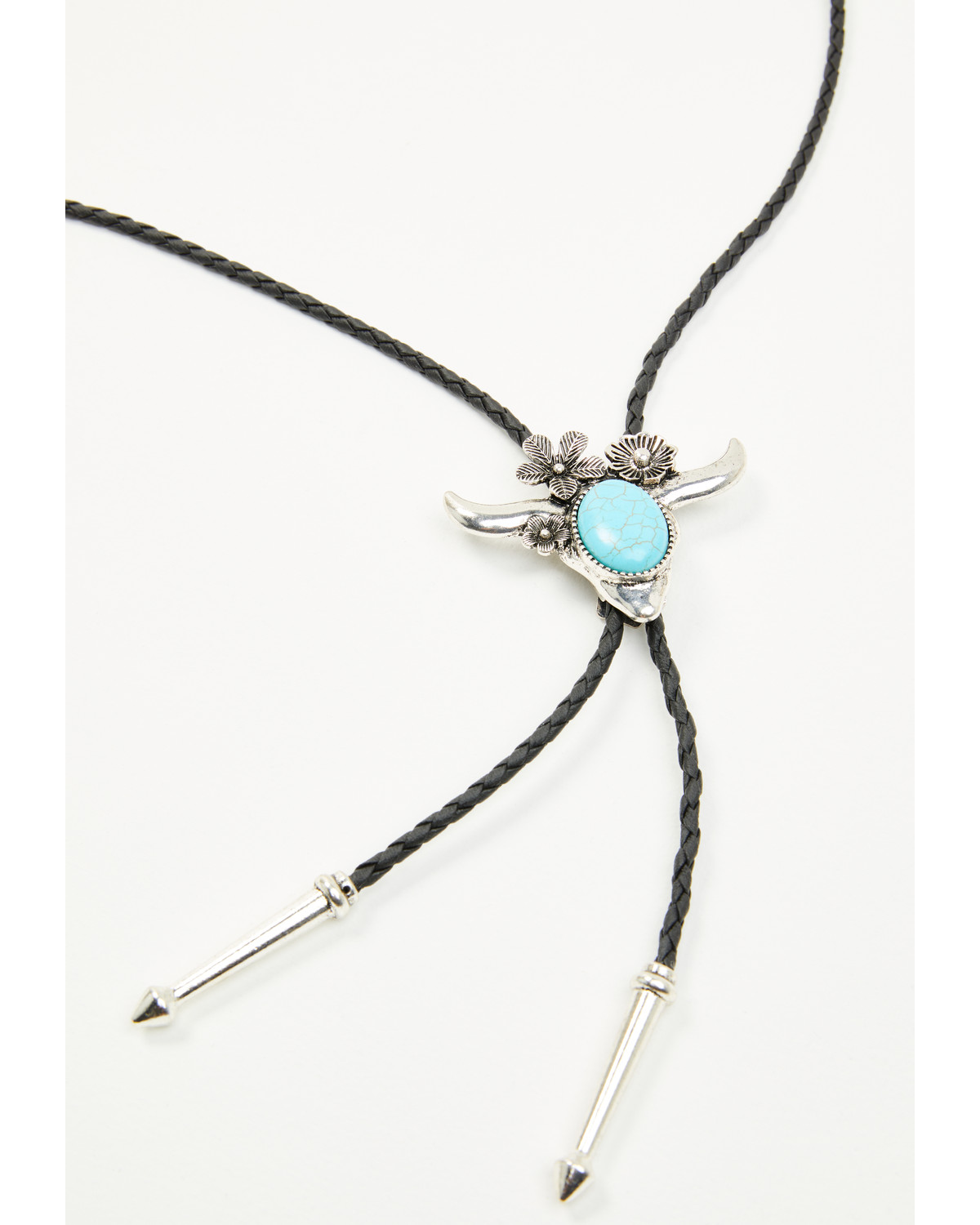Shyanne Women's Steer Horn Flower Bolo Tie