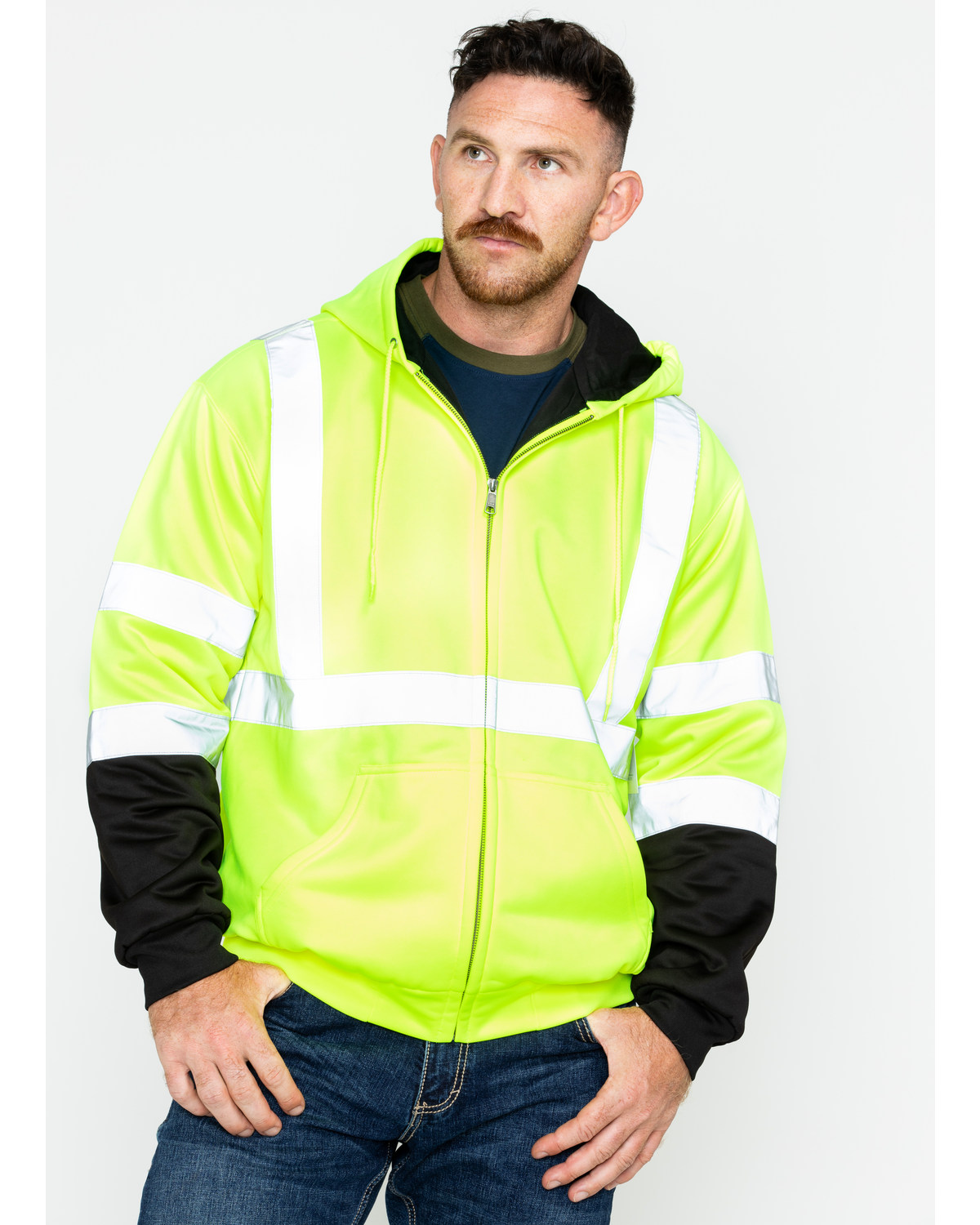 Hawx Men's Soft Shell High-Visibility Safety Jacket - Big & Tall