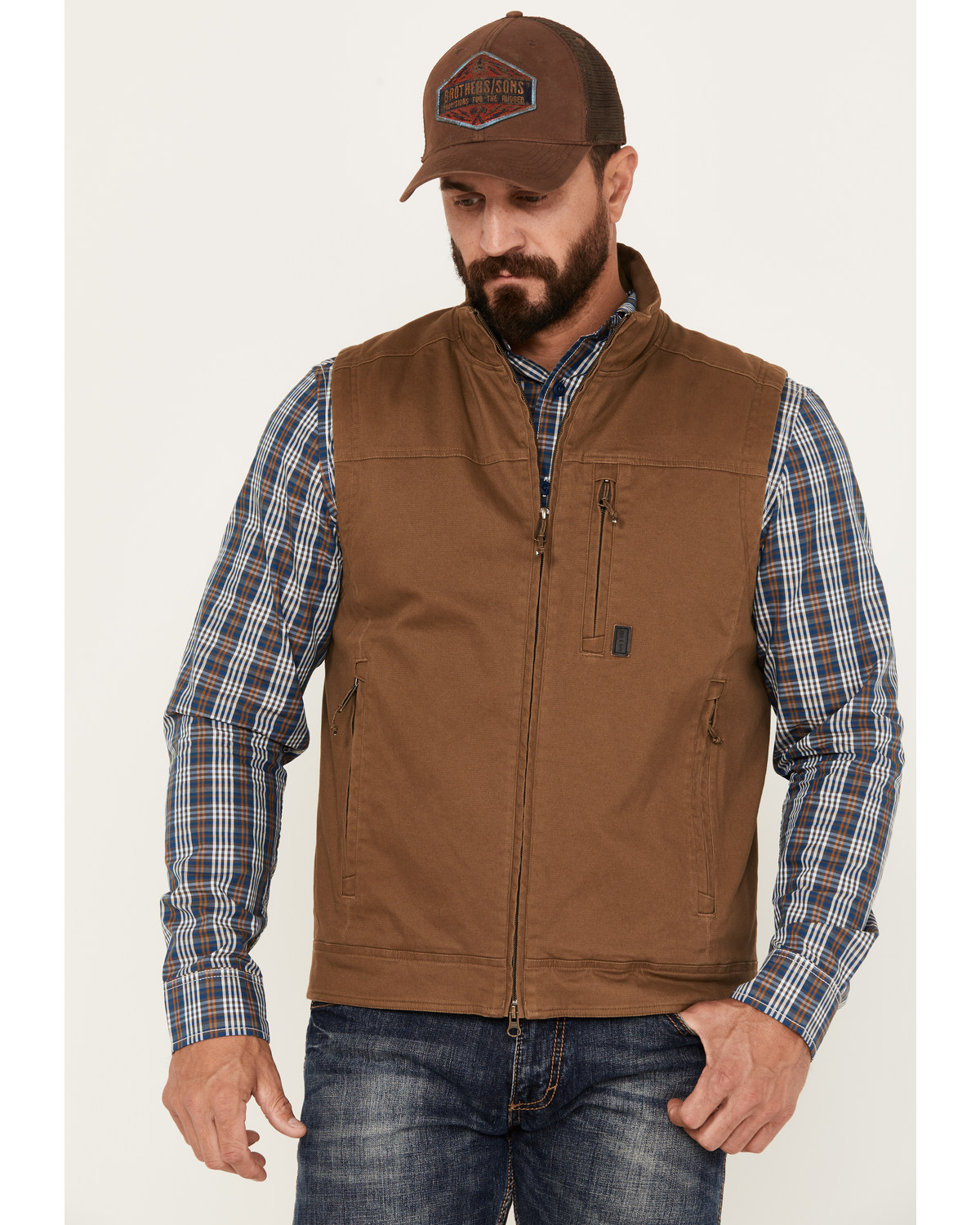 Brothers and Sons Men's Clay Zipper Vest