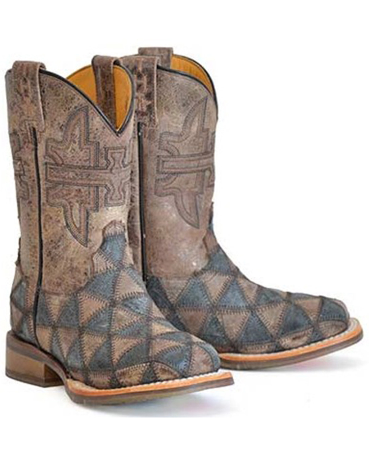 Tin Haul Boys' Triangulum Western Boots - Broad Square Toe