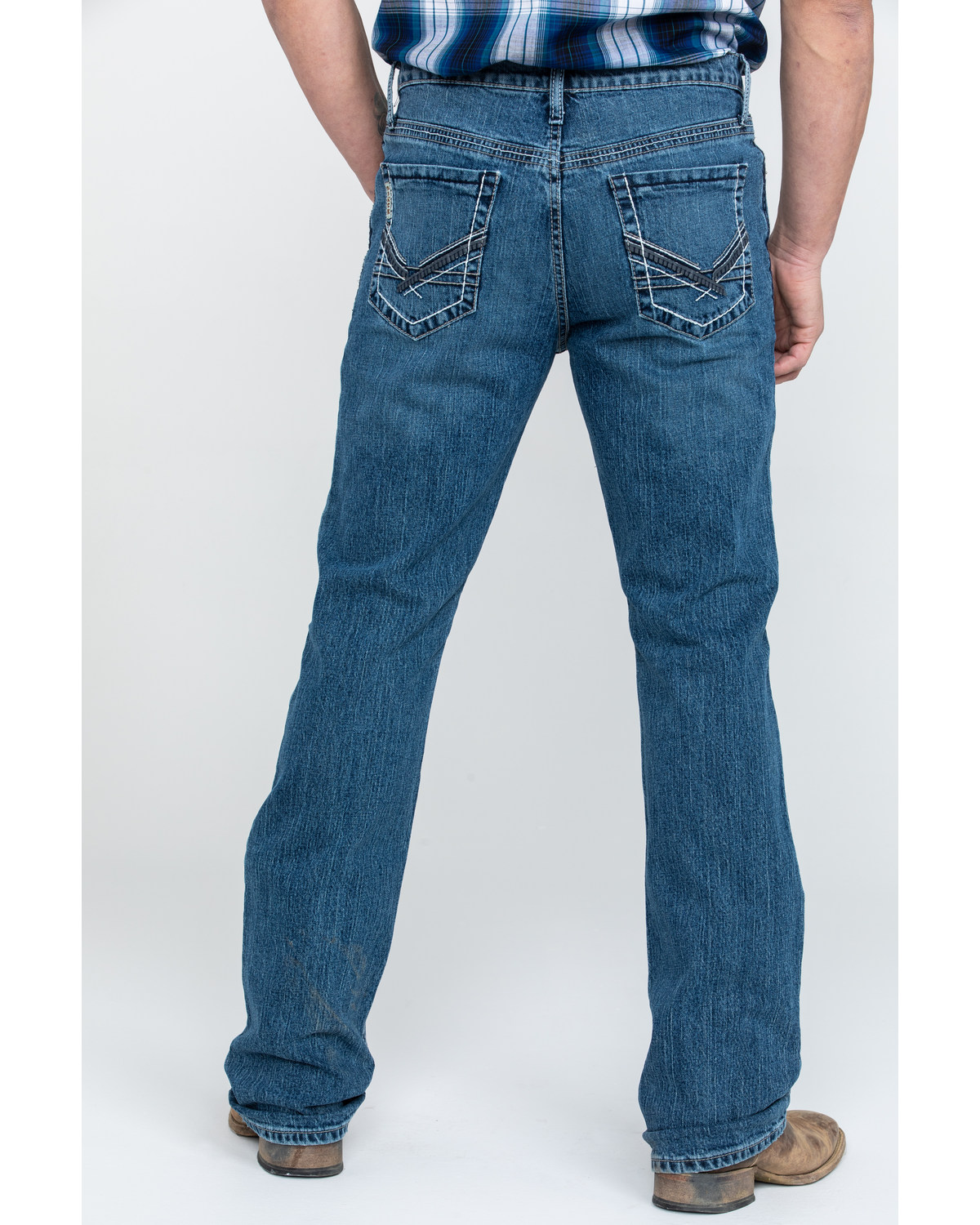 Cinch Men's Ian Medium Stonewash Slim Bootcut Jeans