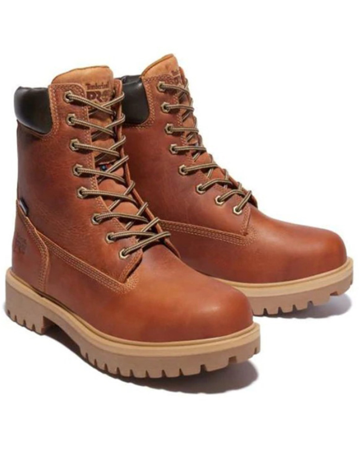 Timberland Men's Direct Attach Marigold Nutbuck 8" Lace-Up Waterproof Work Boots - Round Toe